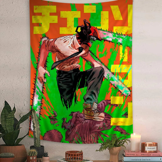 Chainsaw Man Denji Tapestry - Versatile Anime Home Decor