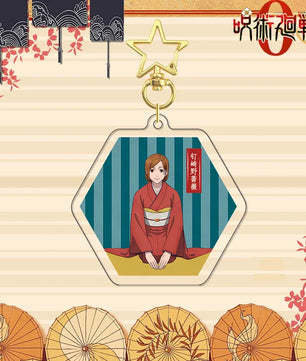 Jujutsu Kaisen Nobara Kugisaki Kimono Series Acrylic Stand Keychain Badge Set