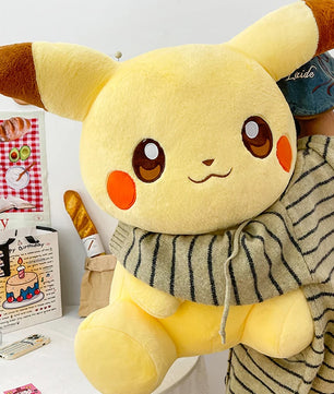 Pokemon Big Size Plump Pikachu Plush Sitting Pose (40cm / 60cm)