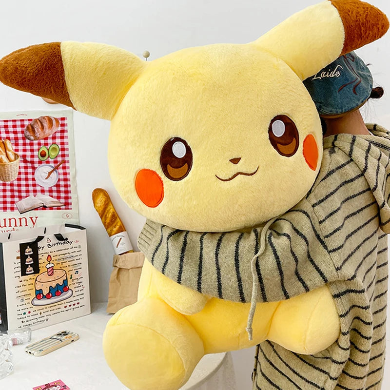 Pokemon Big Size Plump Pikachu Plush Sitting Pose (40cm / 60cm)