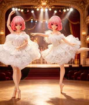 1/12 Scale Ballet Style Dress Accessory For Female Action Figures
