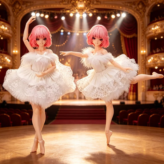1/12 Scale Ballet Style Dress Accessory For Female Action Figures
