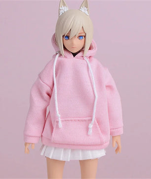 1/12 Scale Casual Hoodie Clothing Set For 6-Inch Female Action Figures