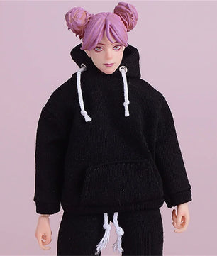 1/12 Scale Casual Hoodie Clothing Set For 6-Inch Female Action Figures