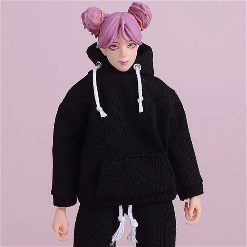1/12 Scale Casual Hoodie Clothing Set For 6-Inch Female Action Figures