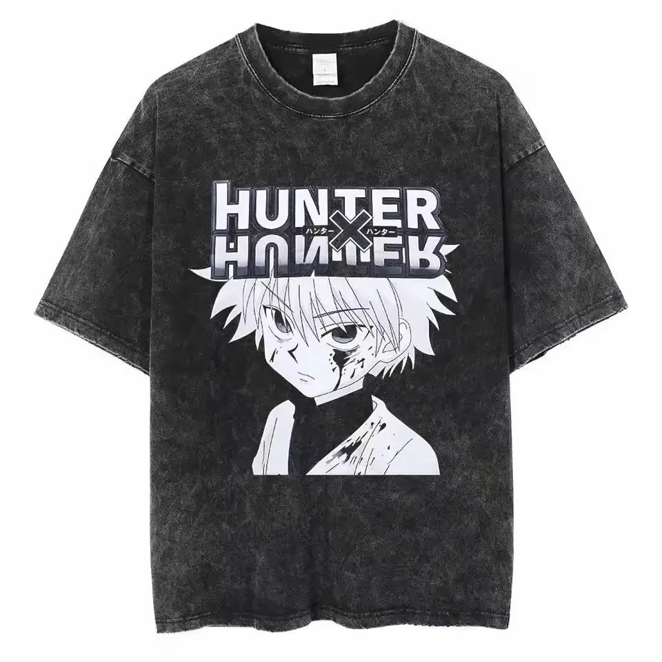 Hunter x Hunter Killua Shirt Vintage Oversized Style Anime Shirt