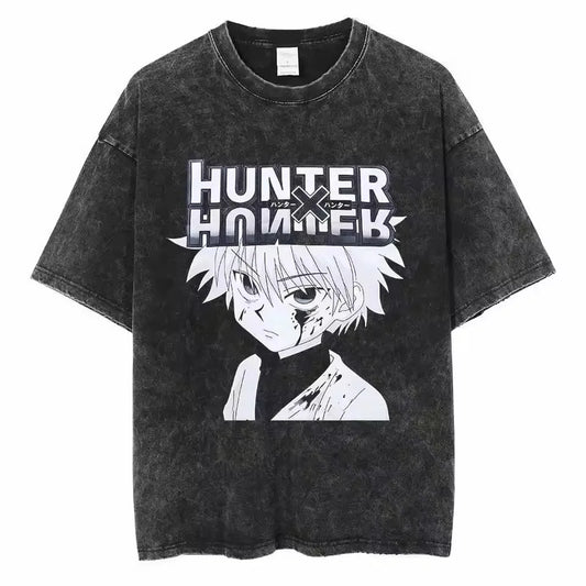Hunter x Hunter Killua Shirt Vintage Oversized Style Anime Shirt