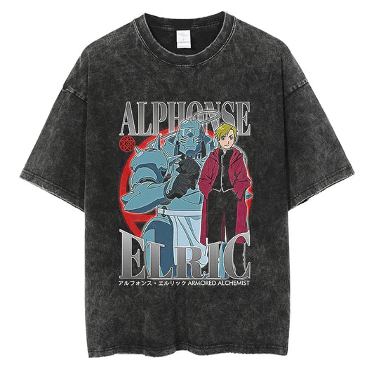 Fullmetal Alchemist Alphonse Shirt Vintage Style Anime Shirt