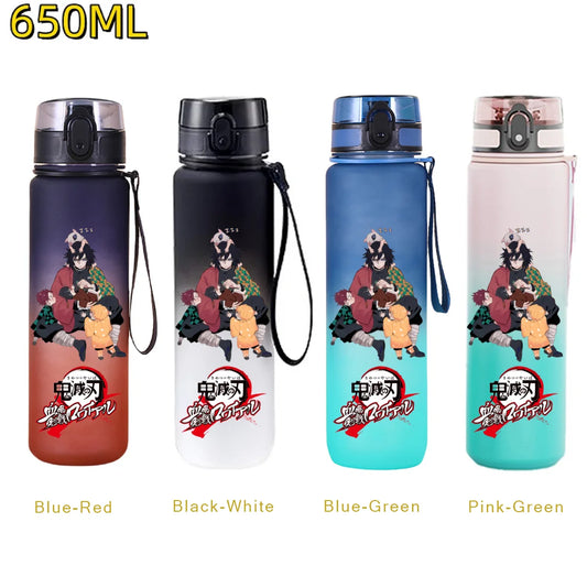 Demon Slayer Giyu Tomioka Water Bottle – 650ml Leakproof Gym Bottle