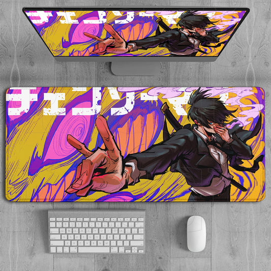 Chainsaw Man Aki Kon Mouse Pad Large Gaming Anime Desk Mat
