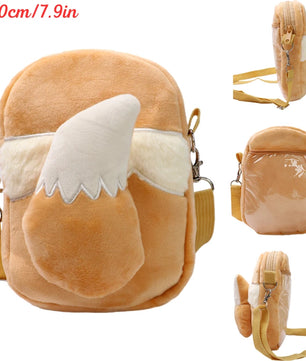 Pokemon Eevee Tail Plush Shoulder Bag – 20cm Soft Plush Anime Bag