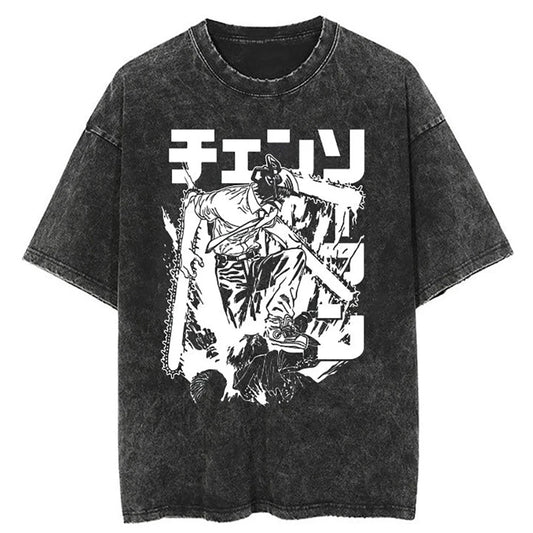 Chainsaw Man Denji Shirt Oversized Anime Shirt Graphic