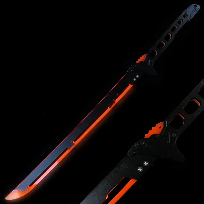 Cyberpunk Style LED Katana Full-Size Anime Prop Replica Bamboo Sword