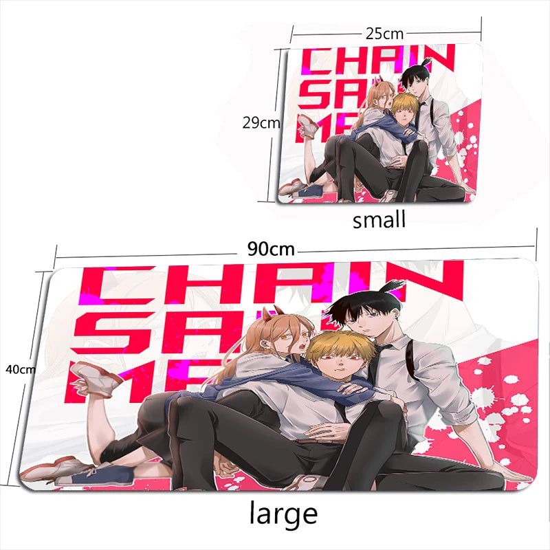 Chainsaw Man Mouse Pad Denji Makima Large Anime Mouse Pad