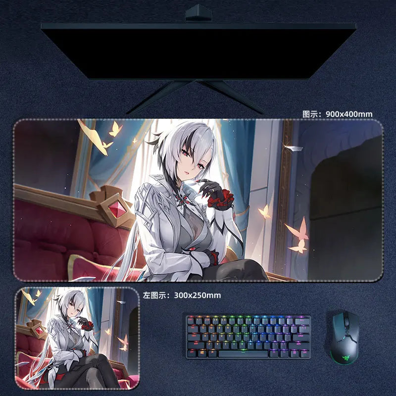 Genshin Impact The Knave Arlecchino Mouse Pad Anime Desk Mat