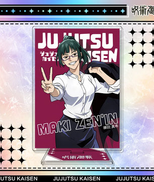 Jujutsu Kaisen Maki Zenin Acrylic Stand Keychain & Badge Set
