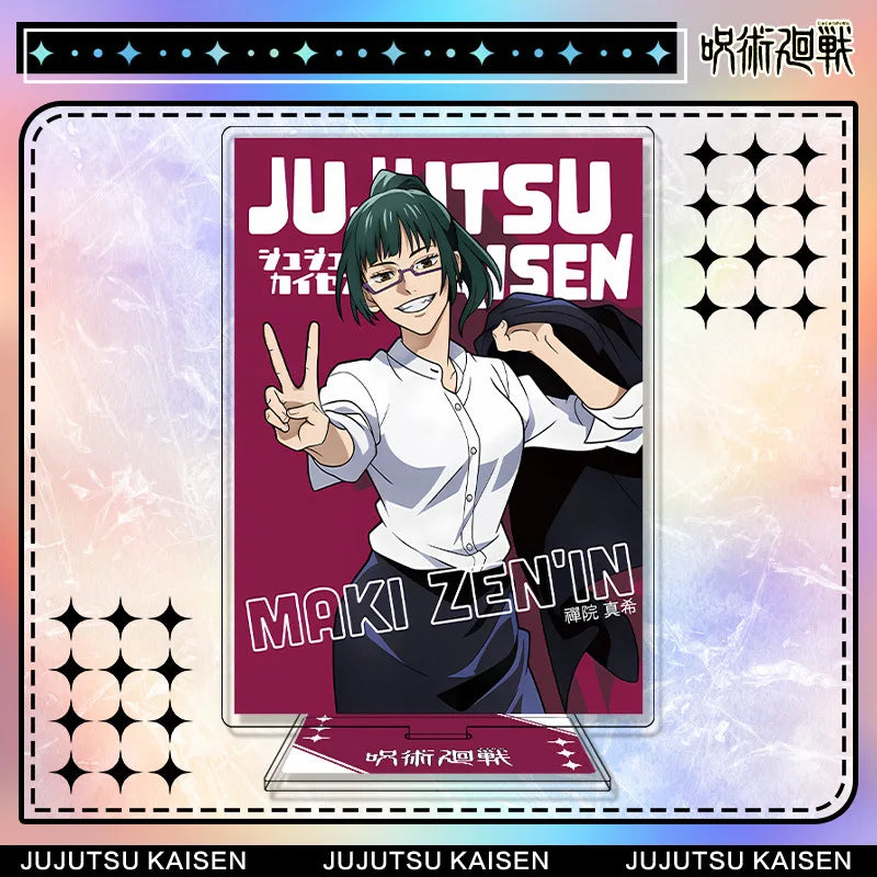 Jujutsu Kaisen Maki Zenin Acrylic Stand Keychain & Badge Set