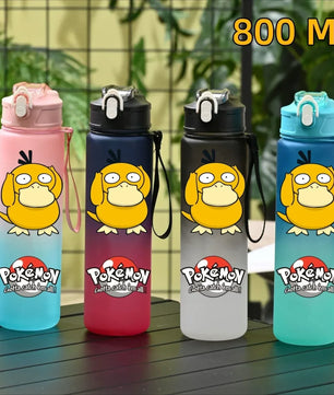 Pokemon Psyduck Sports Water Bottle With Straw BPA-Free & Leakproof