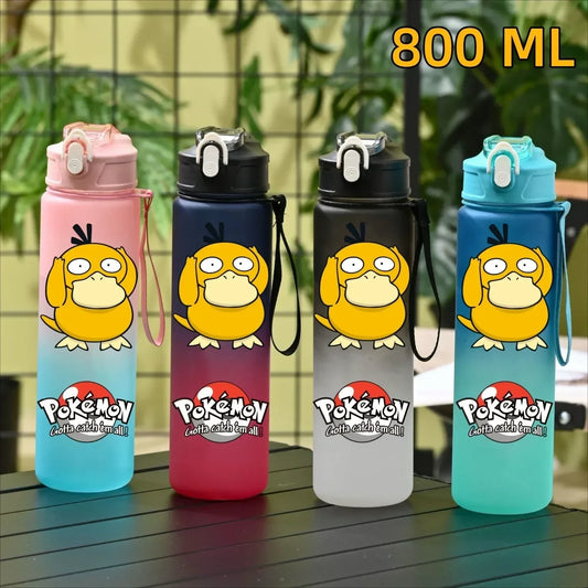 Pokemon Psyduck Sports Water Bottle With Straw BPA-Free & Leakproof