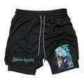 Jujutsu Kaisen Gojo Compression Shorts - Men's Anime Workout Shorts