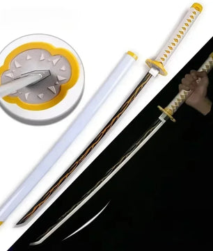 Demon Slayer LED Sword 1:1 Scale Anime Prop Replica Bamboo Sword