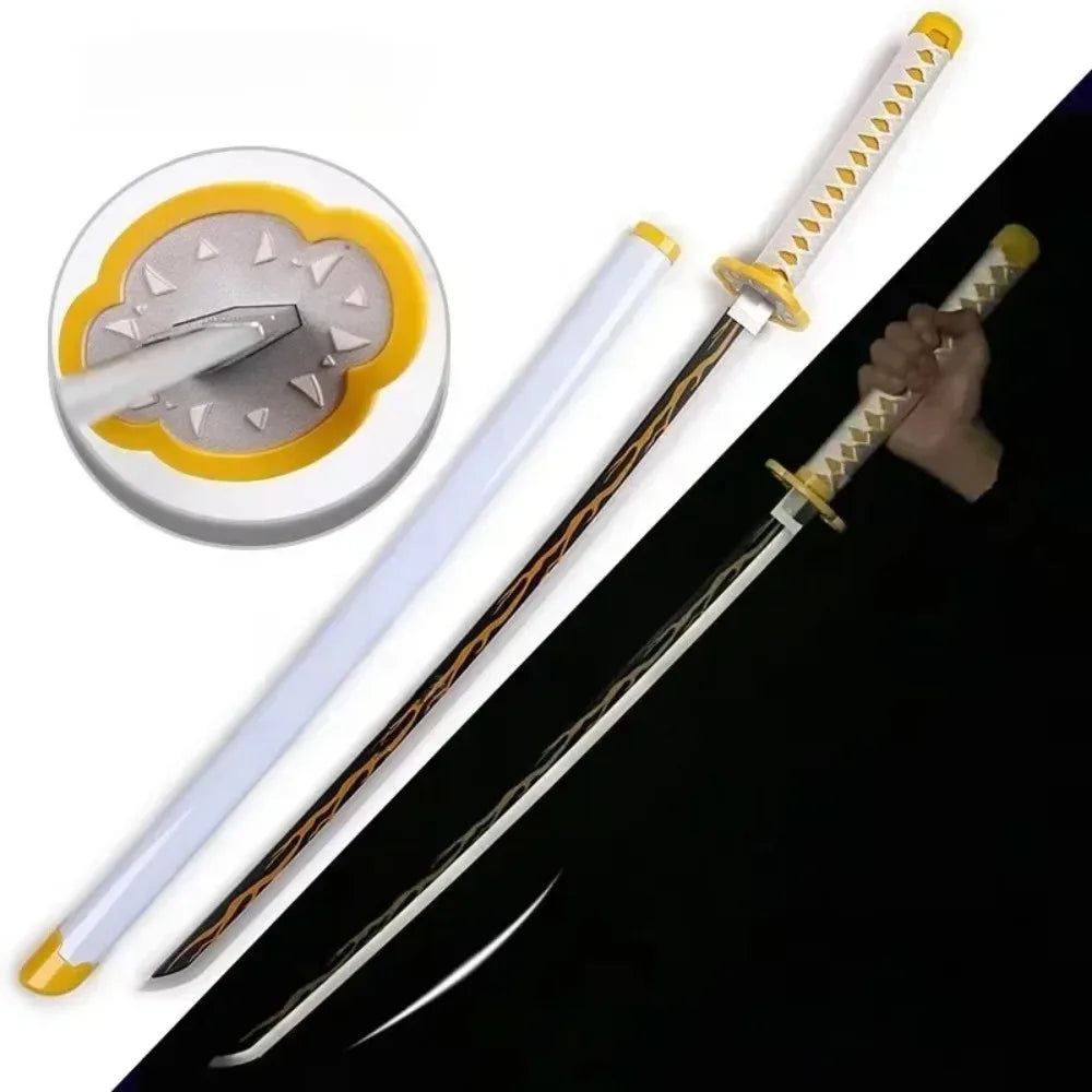 Demon Slayer LED Sword 1:1 Scale Anime Prop Replica Bamboo Sword
