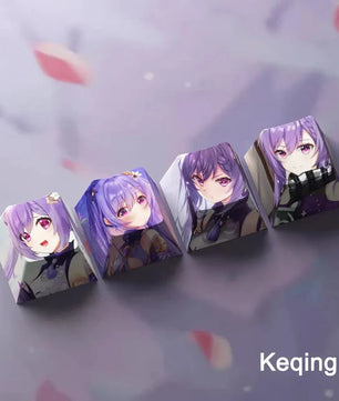 Genshin Impact Kequing Keycaps 4pc Sublimation R4 Cherry Profile