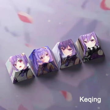 Genshin Impact Kequing Keycaps 4pc Sublimation R4 Cherry Profile