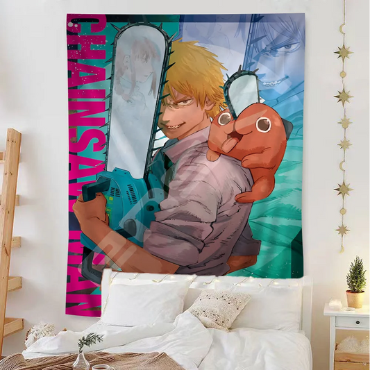 Chainsaw Man Denji Anime Tapestry Art Home Decor