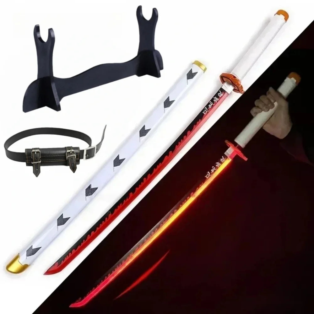 Demon Slayer LED Sword 1:1 Scale Anime Prop Replica Bamboo Sword