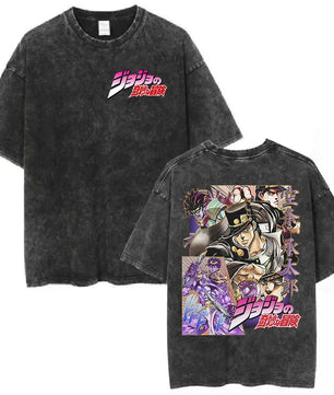 JoJo's Bizarre Adventure Jotaro Shirt Vintage Style Pre-washed
