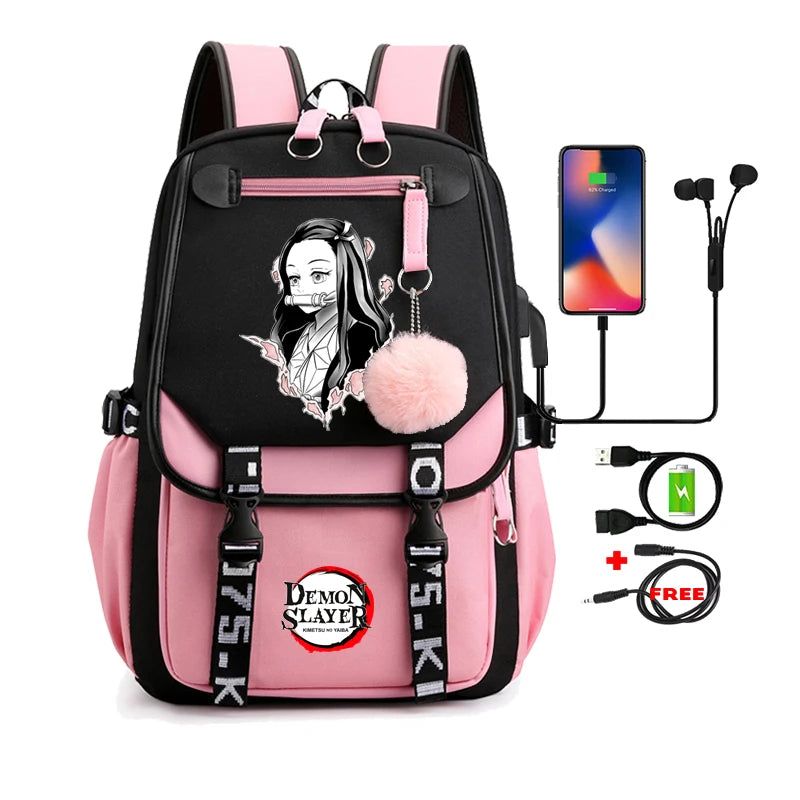 Demon Slayer Nezuko Backpack Anime Bookbag