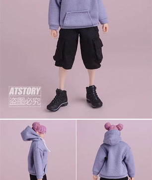 1/12 Scale Casual Hoodie Clothing Set For 6-Inch Female Action Figures