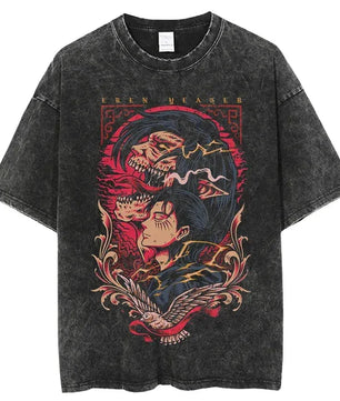 Attack On Titan Eren Shirt Vintage Style Anime Shirt