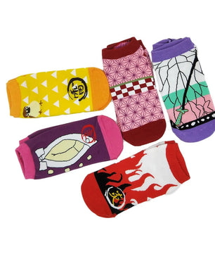Demon Slayer Socks 5 Pairs Low Cut Anime Socks
