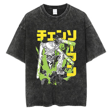 Chainsaw Man Denji Shirt Oversized Style Anime Shirt