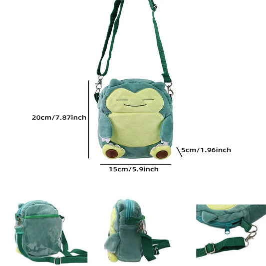 Pokemon Snorlax Plush Shoulder Bag – 20cm Soft Plush Anime Bag