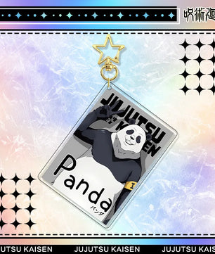 Jujutsu Kaisen Panda Acrylic Stand Keychain & Badge Set