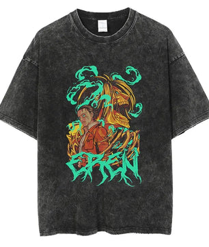 Attack On Titan Eren Shirt Vintage Style Anime Shirt