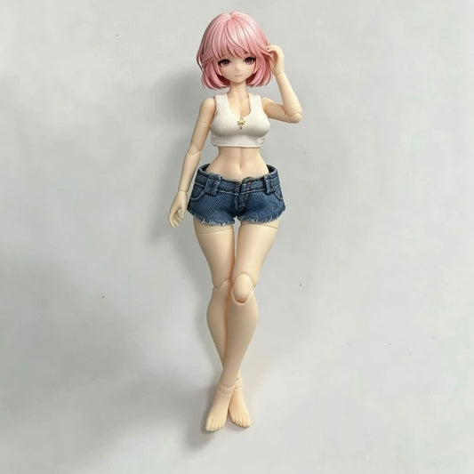 1/12 Casual Summer Top and Shorts Set For Female Action Figures