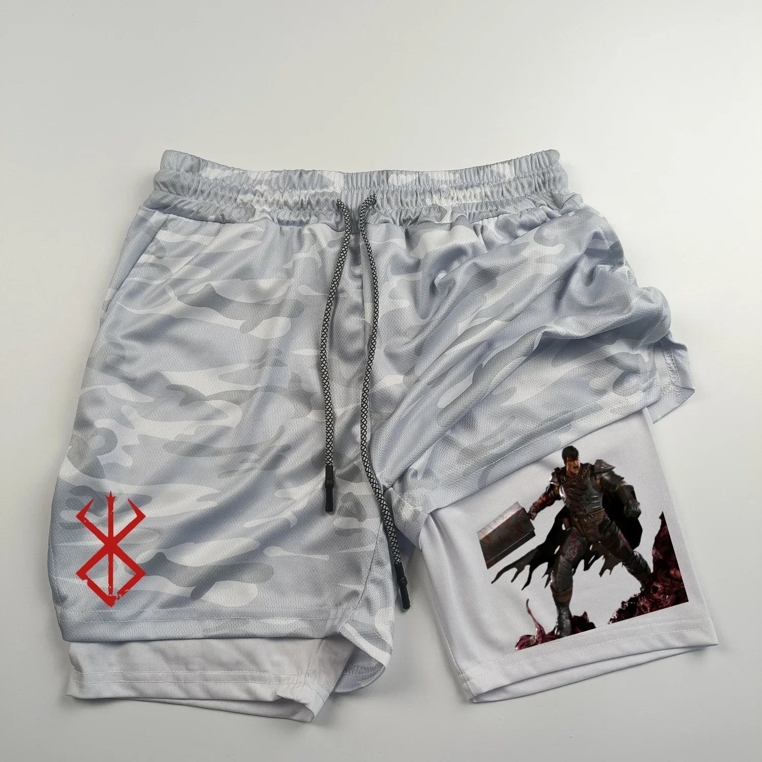 Berserk Guts Compression Shorts - Men's Anime Workout Shorts