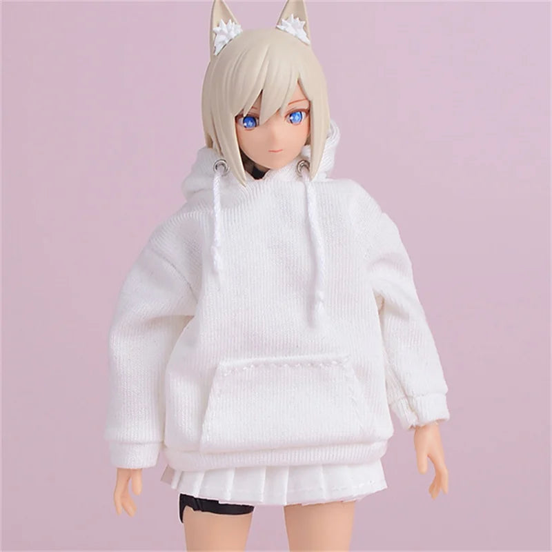 1/12 Scale Casual Hoodie Clothing Set For 6-Inch Female Action Figures