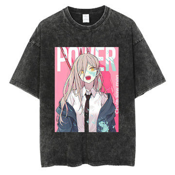 Chainsaw Man Power Shirt Oversized Style Anime Shirt