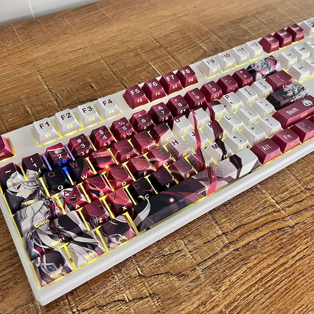 Genshin Impact Arlecchino keycaps 108 Set Sublimation Cherry Profile