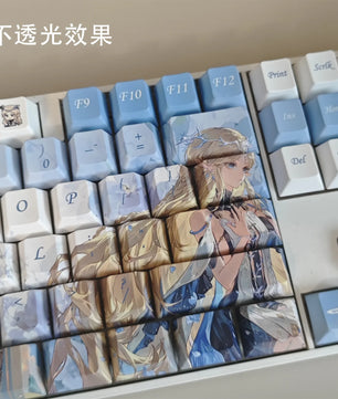 Wuthering Waves Cartethyia Keycaps 128 Keys Anime Keycaps