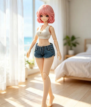 1/12 Casual Summer Top and Shorts Set For Female Action Figures