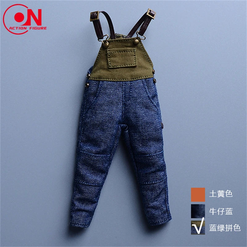 1/12 Scale Work Overalls Suspenders For 6-Inch Male Action Figures