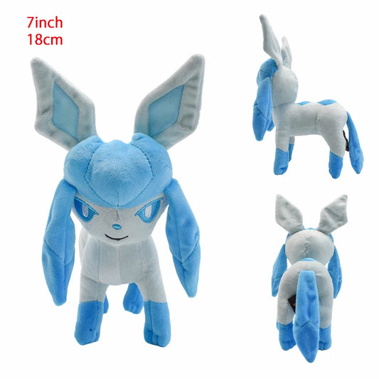 Pokemon Standing Glaceon Eeveelution Plush 7 Inch Anime Plush