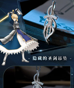 Fate Stay Night Saber Alter Excalibur Sterling Silver Necklace