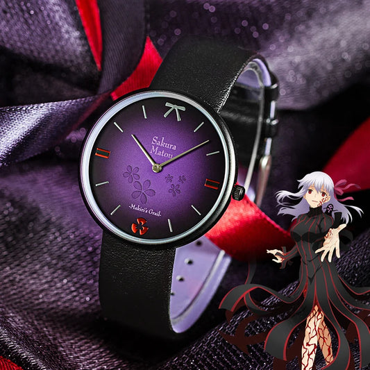Fate Stay Night Heaven's Feel Sakura Matou Etching Quartz Watch